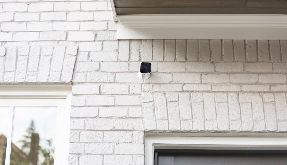 ADT outdoor camera on a Long Island home